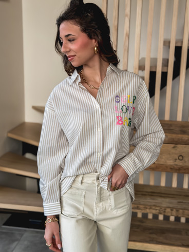 Chemise "Self love baby" - Beige