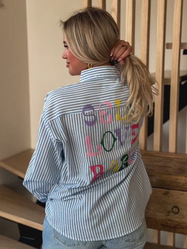 Chemise "Self love baby" - Bleu