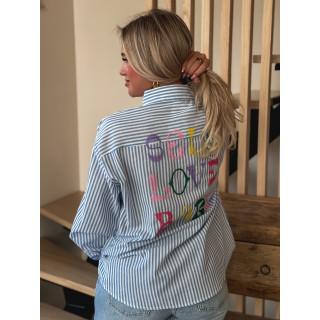 Chemise "Self love baby" - Bleu