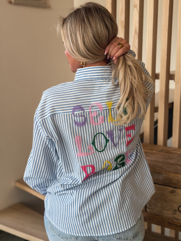 Chemise "Self love baby" - Bleu