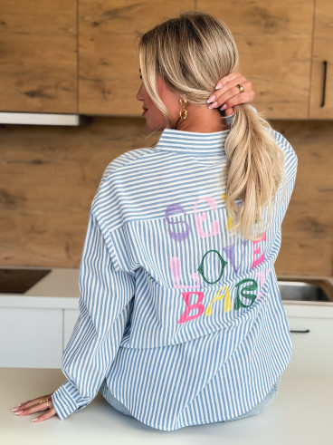 Chemise "Self love baby" - Bleu