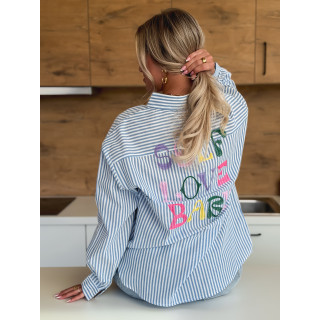 Chemise "Self love baby" - Bleu