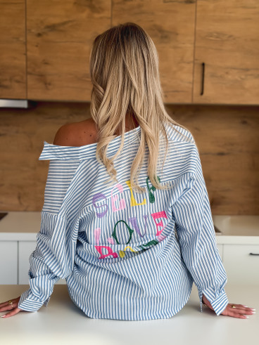 Chemise "Self love baby" - Bleu