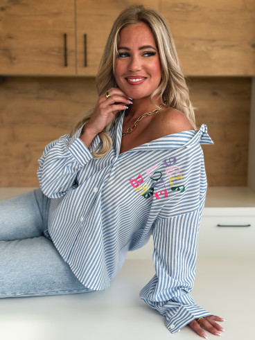 Chemise "Self love baby" - Bleu