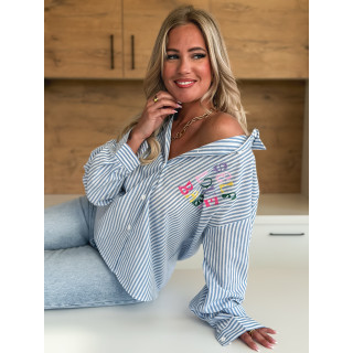 Chemise "Self love baby" - Bleu