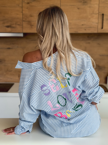 Chemise "Self love baby" - Bleu