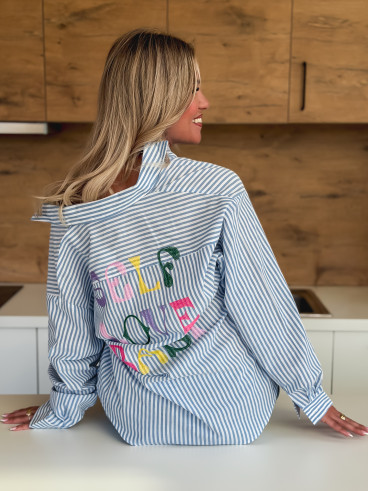 Chemise "Self love baby" - Bleu