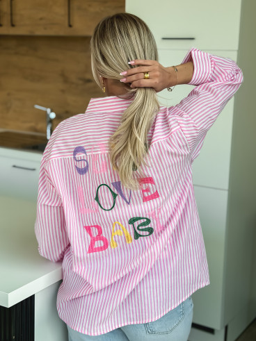 Chemise "Self love baby" - Rose