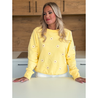 Pull à fleurs Luisa - Jaune
