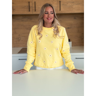 Pull à fleurs Luisa - Jaune