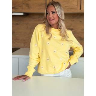 Pull à fleurs Luisa - Jaune