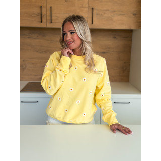 Pull à fleurs Luisa - Jaune
