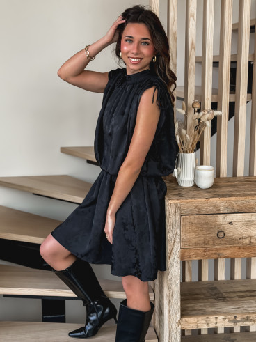 Robe courte Lyia - Noir
