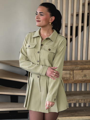 Combinaison short Malika - Kaki