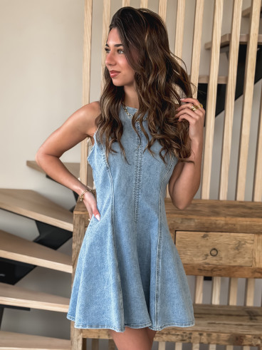 Robe en jeans Elianore - Bleu Robe en jeans Elianore - Bleu
