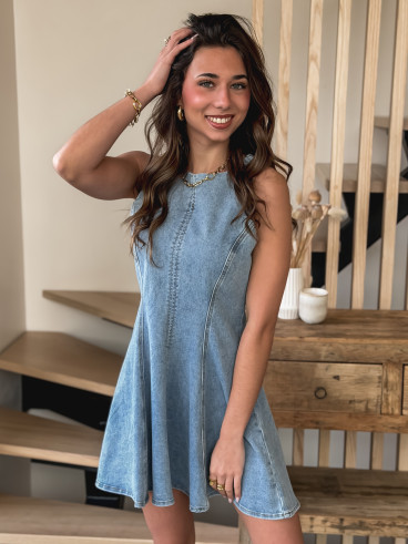 Robe en jeans Elianore - Bleu Robe en jeans Elianore - Bleu