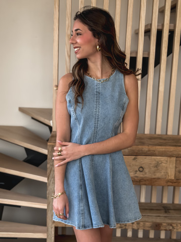 Robe en jeans Elianore - Bleu Robe en jeans Elianore - Bleu