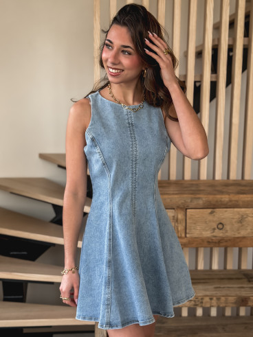 Robe en jeans Elianore - Bleu