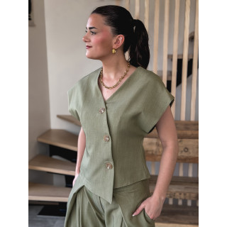 Gilet sans manches Evelyne - Kaki