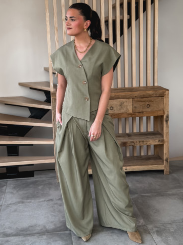 Pantalon Evelyne - Kaki