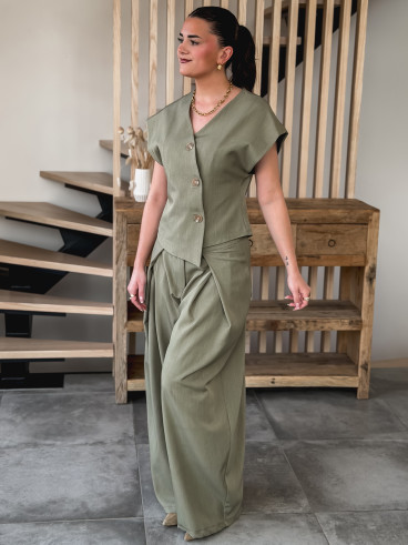 Pantalon Evelyne - Kaki