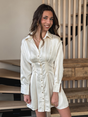 Robe courte Dorothéa - Beige