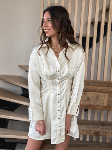 Robe courte Dorothéa - Beige