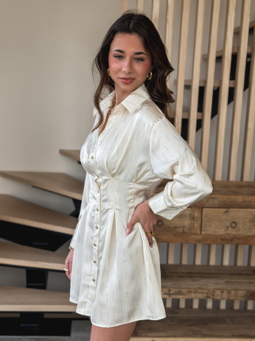 Robe courte Dorothéa - Beige