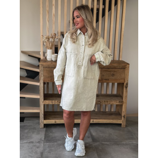 Robe courte en jeans Linaé - Beige