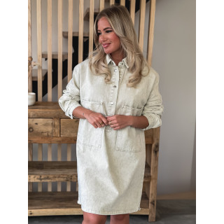Robe courte en jeans Linaé - Beige