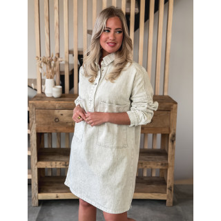 Robe courte en jeans Linaé - Beige