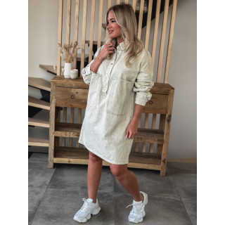 Robe courte en jeans Linaé - Beige