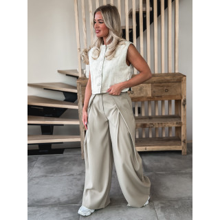 Gilet en jeans Estela - Beige