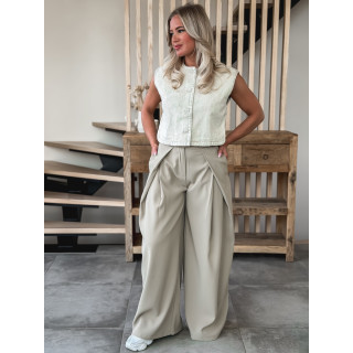 Gilet en jeans Estela - Beige