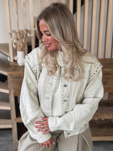 Veste en jeans Naëlya - Beige