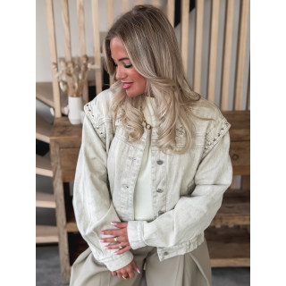 Veste en jeans Naëlya - Beige