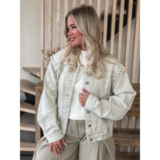 Veste en jeans Naëlya - Beige