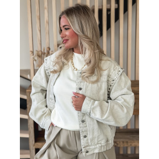 Veste en jeans Naëlya - Beige