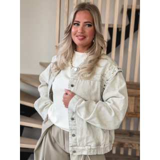 Veste en jeans Naëlya - Beige