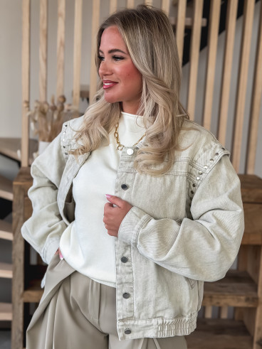 Veste en jeans Naëlya - Beige Veste en jeans Naëlya - Beige