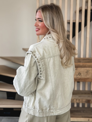 Veste en jeans Naëlya - Beige