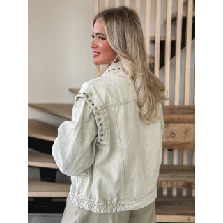 Veste en jeans Naëlya - Beige