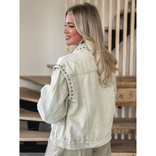 Veste en jeans Naëlya - Beige