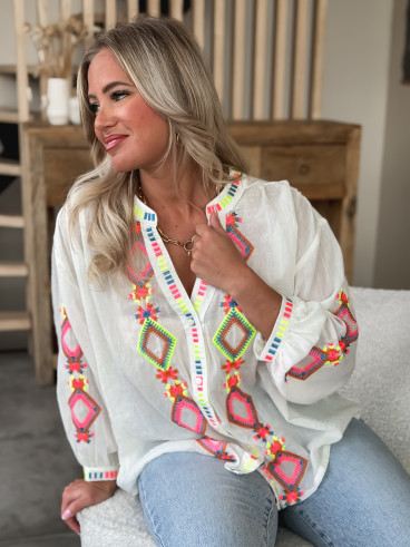 Chemisier Bassora - Blanc Chemisier Bassora - Blanc