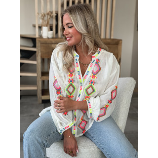 Chemisier Bassora - Blanc