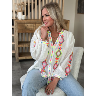 Chemisier Bassora - Blanc