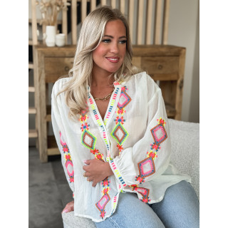 Chemisier Bassora - Blanc