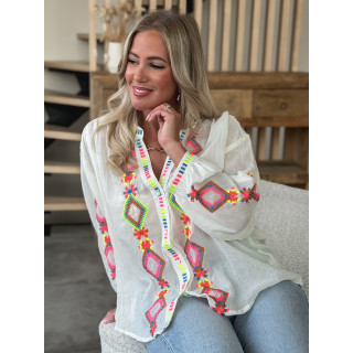 Chemisier Bassora - Blanc