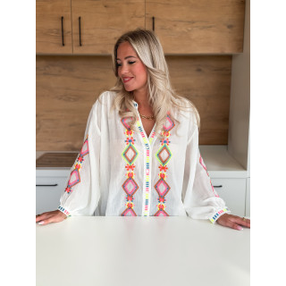 Chemisier Bassora - Blanc