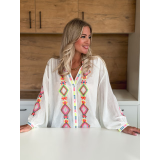 Chemisier Bassora - Blanc